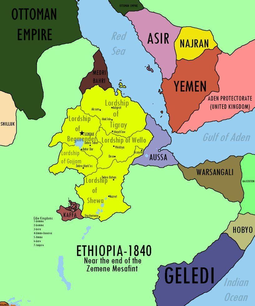 mapa do império Etíope