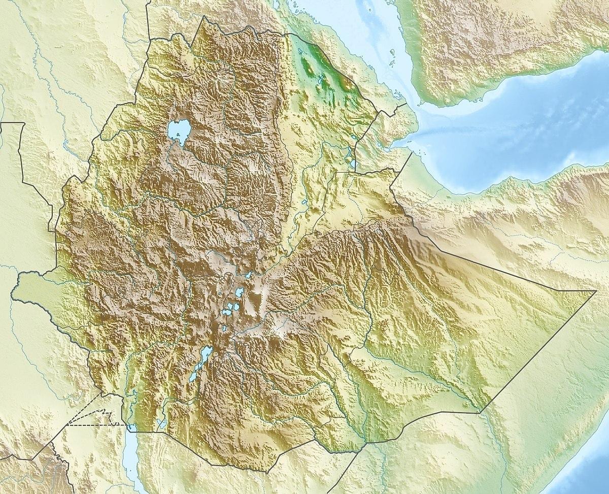 mapa da Birr montanhas