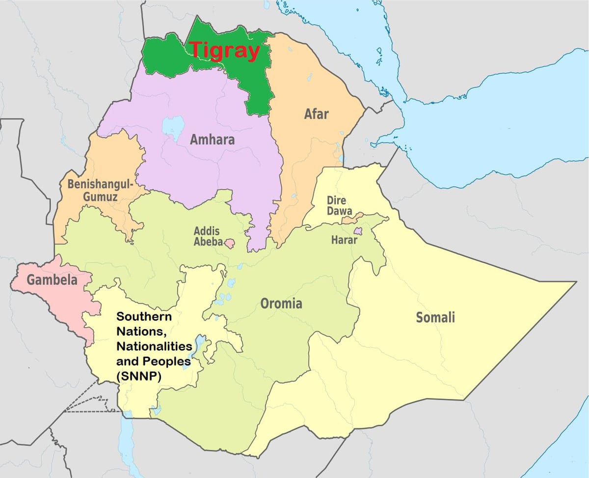 Birr tigray mapa
