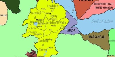 Mapa do império Etíope