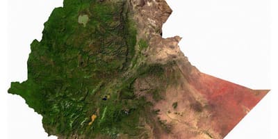 Etiópia mapa de satélite