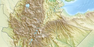 Mapa da Birr montanhas