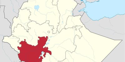 Mapa do sul da Etiópia