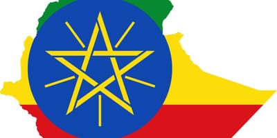 Mapa da Etiópia bandeira