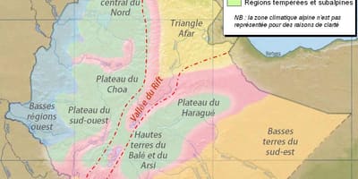 Mapa da Etiópia clima