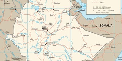 Birr mapa de rede de estradas