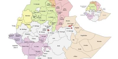 Etiópia woreda mapa