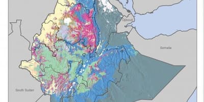 Mapa de solos, mapa da Etiópia