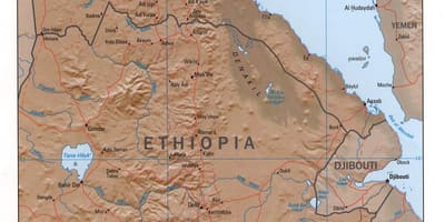 Mapa do norte da Etiópia